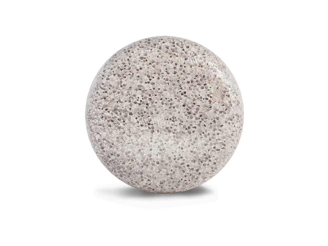 small round natural grey pumice stone exfoliating tool