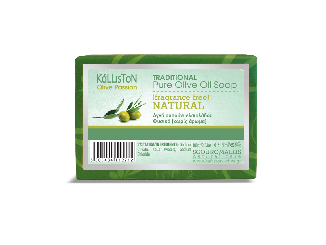 traditional pure olive oil soap fragrance free 100g