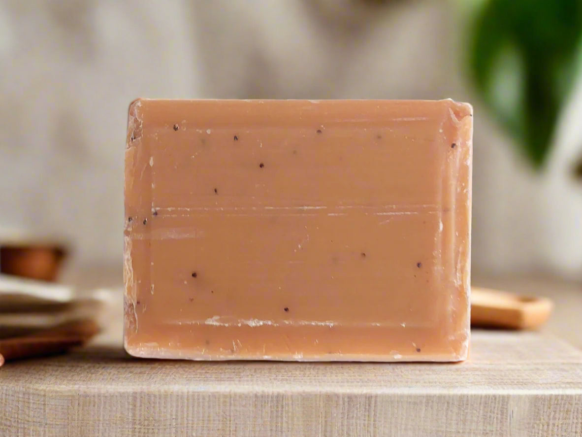 natural handmade olive oil soap with red clay