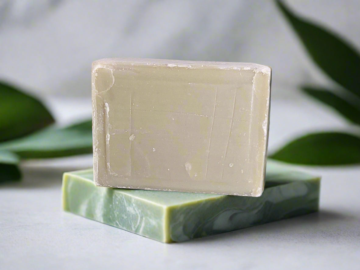 olive oil and green clay soap bar Greek natural skincare