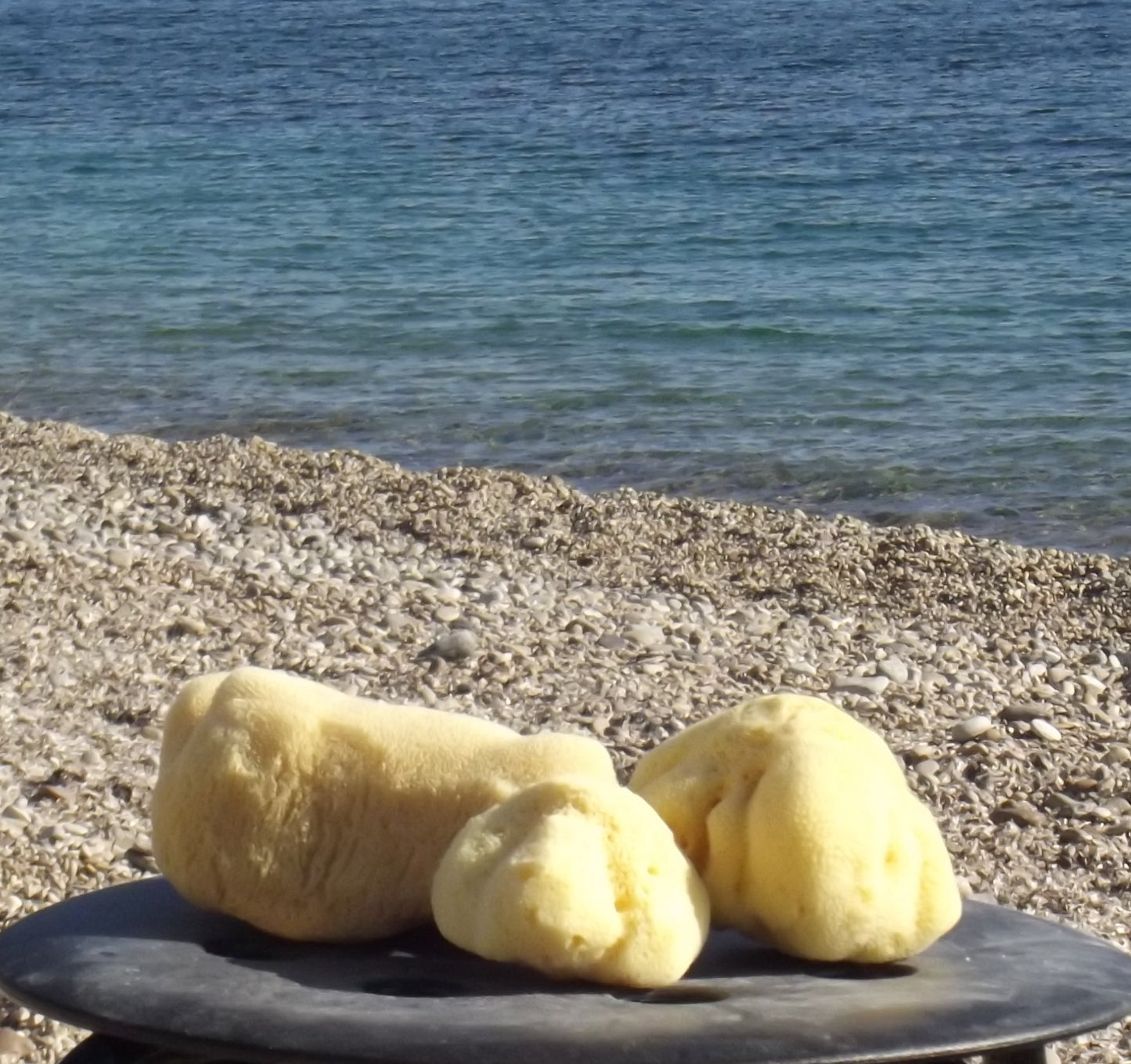100% Natural Fine Silk Sponge from Greek Seas, Yellow Colour