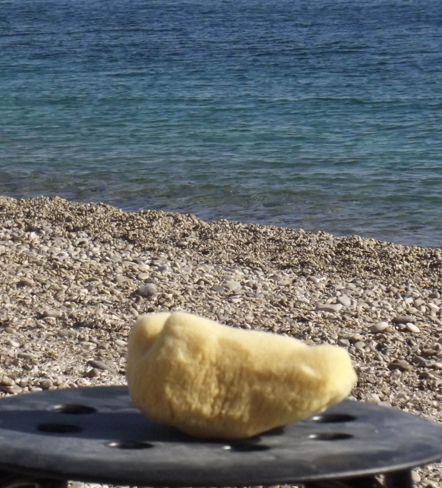 100% Natural Fine Silk Sponge from Greek Seas, Yellow Colour