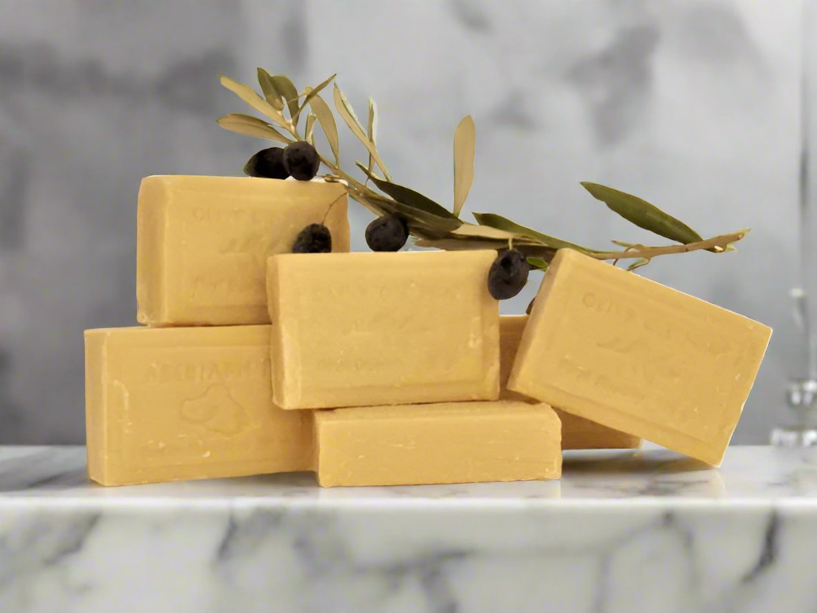 classic Greek olive oil soap bar face and body