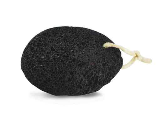 natural black lava pumice stone with cord exfoliation