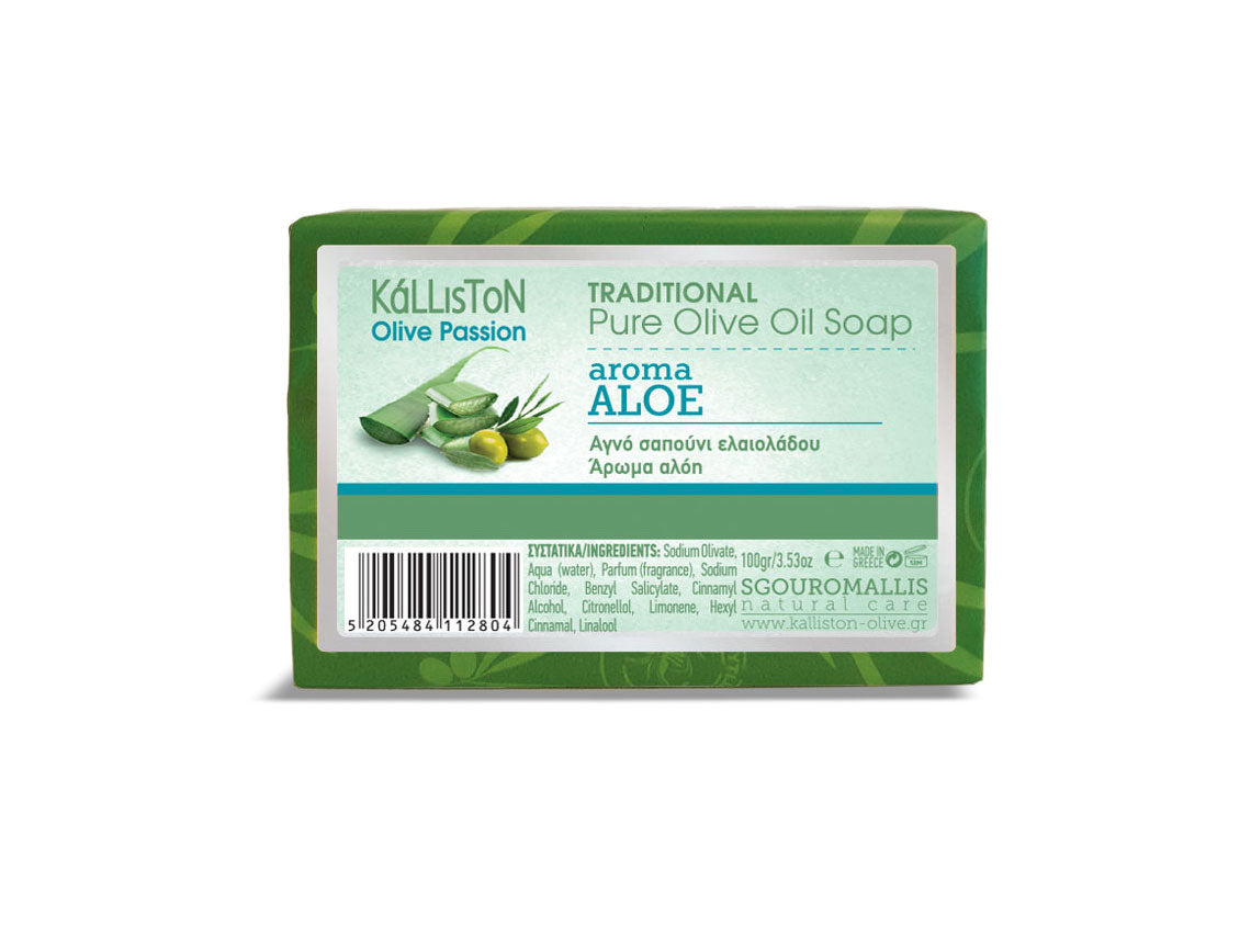traditional olive oil soap with aloe aroma 100g