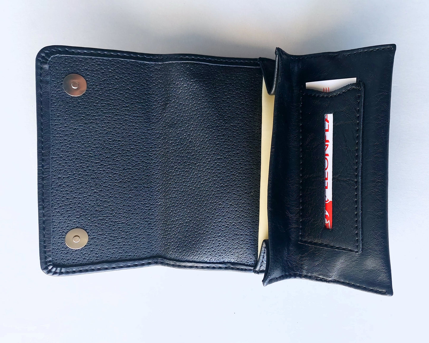 Handmade Tobacco Pouch with Latex Lining – Vegan Leather – Durable & Stylish – Black / Grey / Olive - GreekproducTreasures