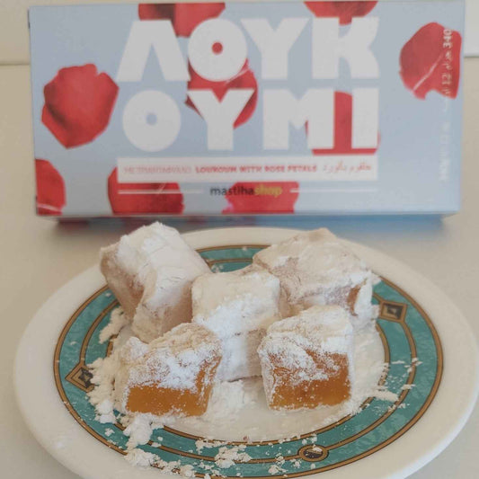 Greek Rose Petal Loukoumi 340g | Traditional Greek Delight